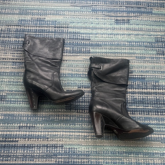 Frye Black Leather Heeled Boots - Picture 4 of 6